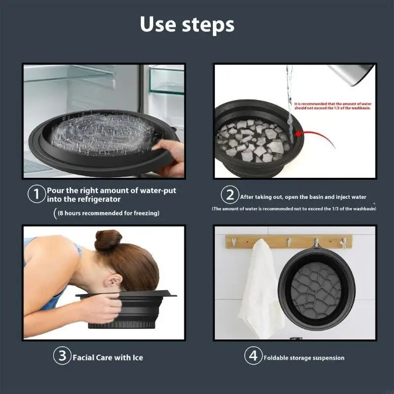 Foldable Ice Facial Bowl ❄️ Silicone Skin Care Tool