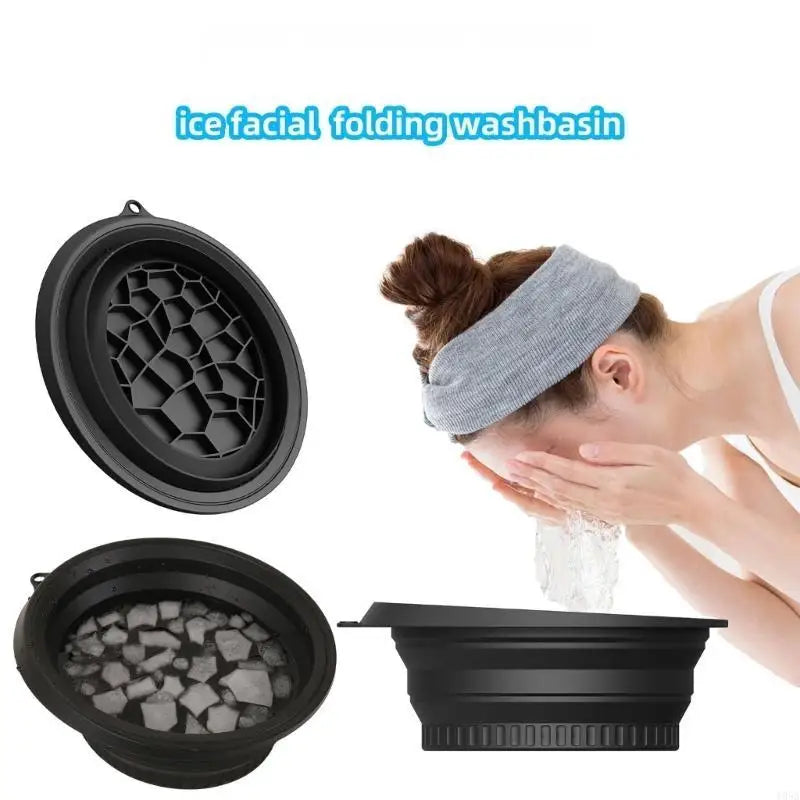 Foldable Ice Facial Bowl ❄️ Silicone Skin Care Tool